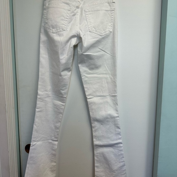 Ralph Lauren 748 Flare Leg with RL Gold Logo White Jeans - Picture 3 of 5